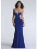 Beaded Chiffon Sheer Back Long Sexy Prom Dress
